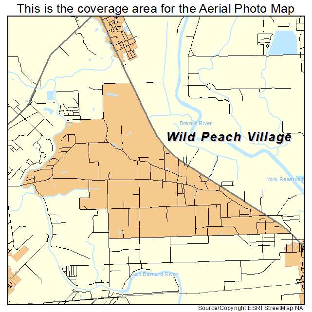 Wild Peach Village, TX location map 