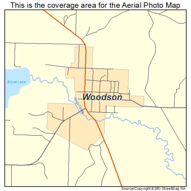 Woodson, TX location map 