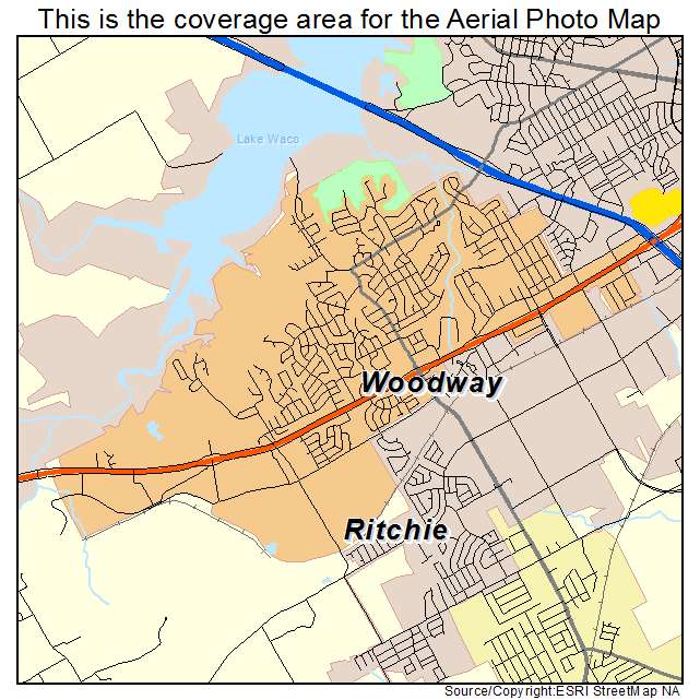 Woodway, TX location map 