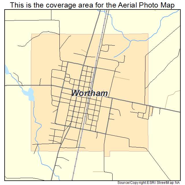 Wortham, TX location map 