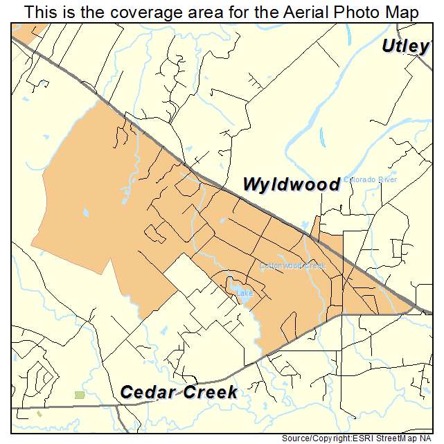 Wyldwood, TX location map 