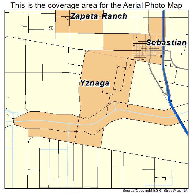 Yznaga, TX location map 