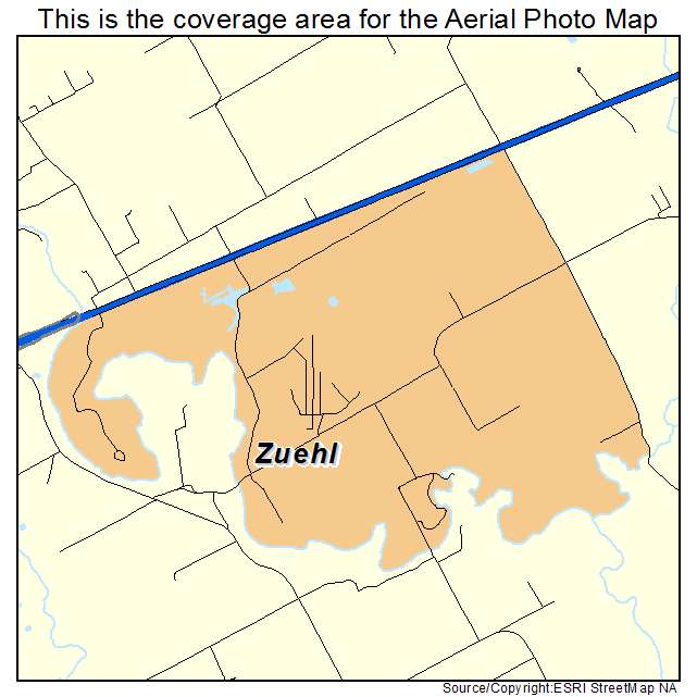 Zuehl, TX location map 