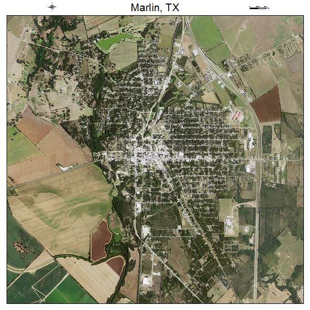 Marlin, TX air photo map