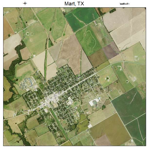 Mart, TX air photo map