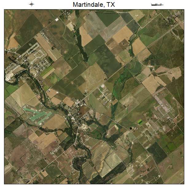 Martindale, TX air photo map