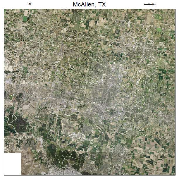 McAllen, TX air photo map
