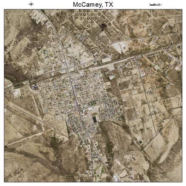 McCamey, TX air photo map