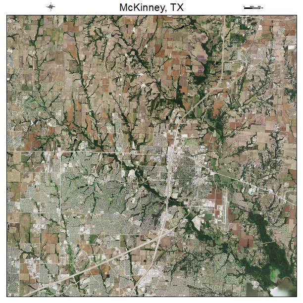 McKinney, TX air photo map