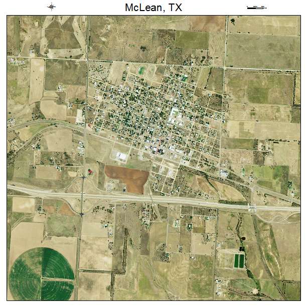 McLean, TX air photo map