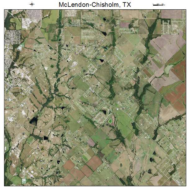 McLendon Chisholm, TX air photo map