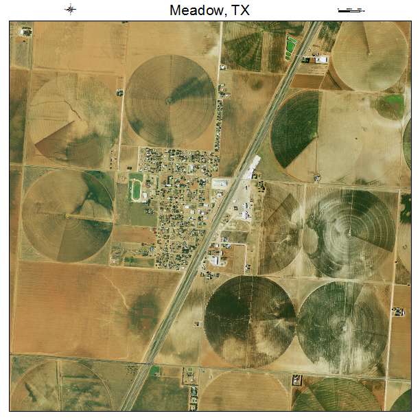 Meadow, TX air photo map