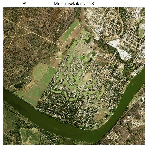 Meadowlakes, TX air photo map