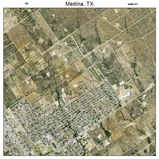 Medina, TX air photo map