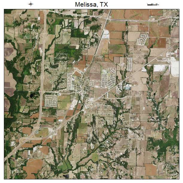 Melissa, TX air photo map