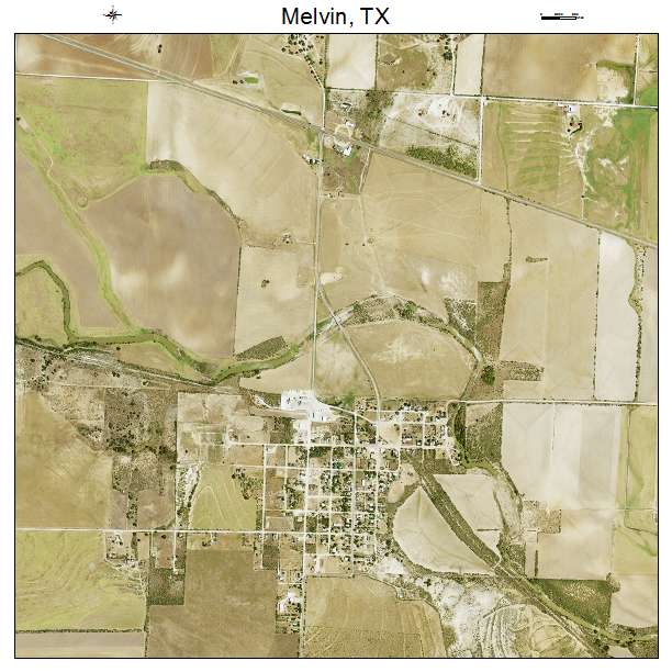 Melvin, TX air photo map