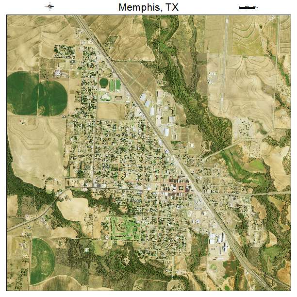 Memphis, TX air photo map