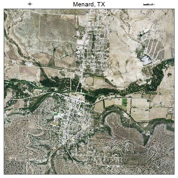 Menard, TX air photo map