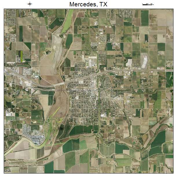 Mercedes, TX air photo map