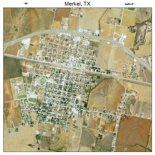 Merkel, TX air photo map