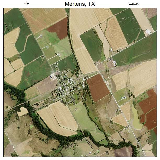 Mertens, TX air photo map