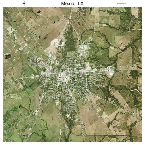 Mexia, TX air photo map