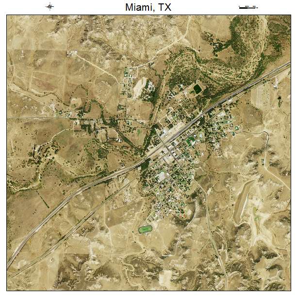 Miami, TX air photo map