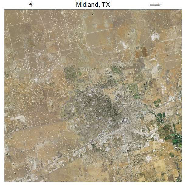 Midland, TX air photo map