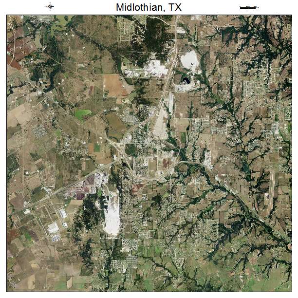 Midlothian, TX air photo map