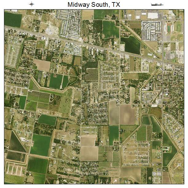 Midway South, TX air photo map
