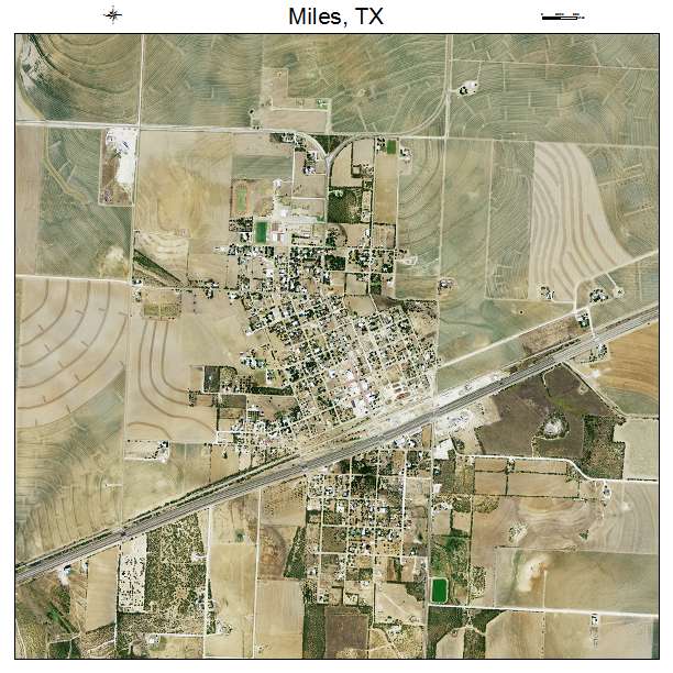 Miles, TX air photo map