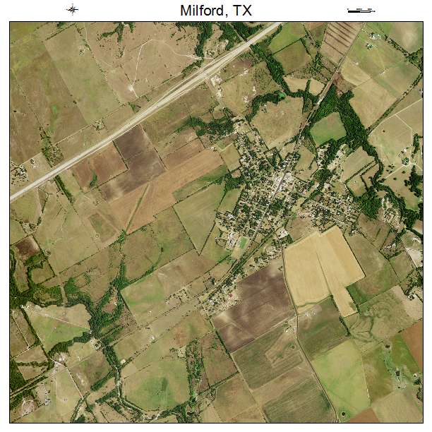 Milford, TX air photo map