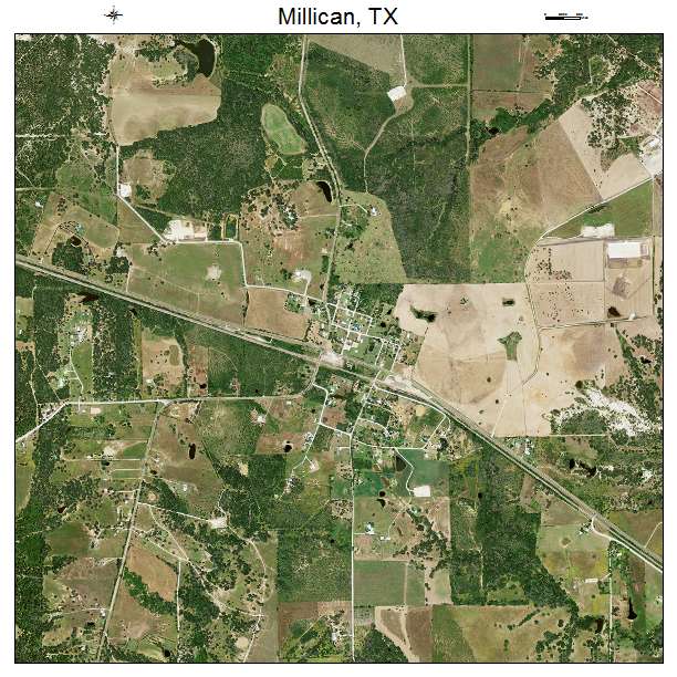 Millican, TX air photo map