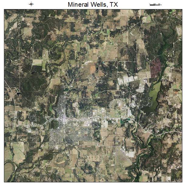 Mineral Wells, TX air photo map