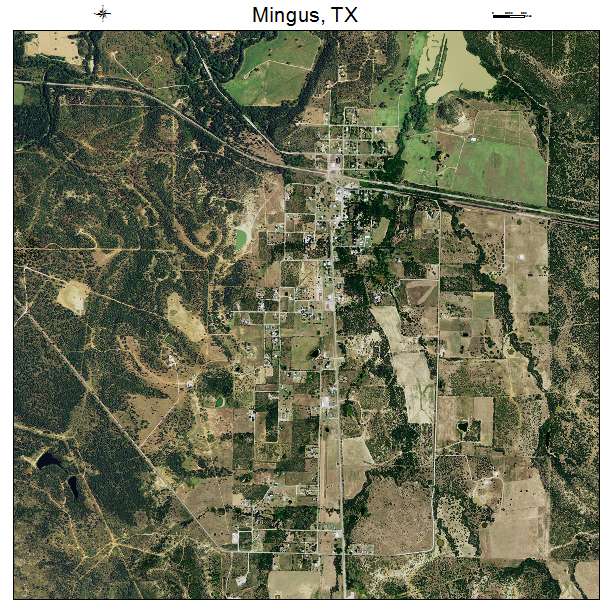 Mingus, TX air photo map