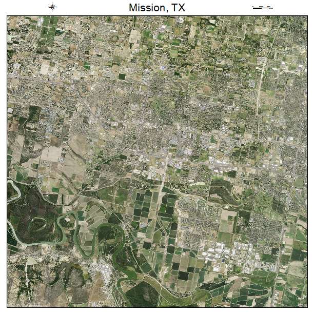 Mission, TX air photo map