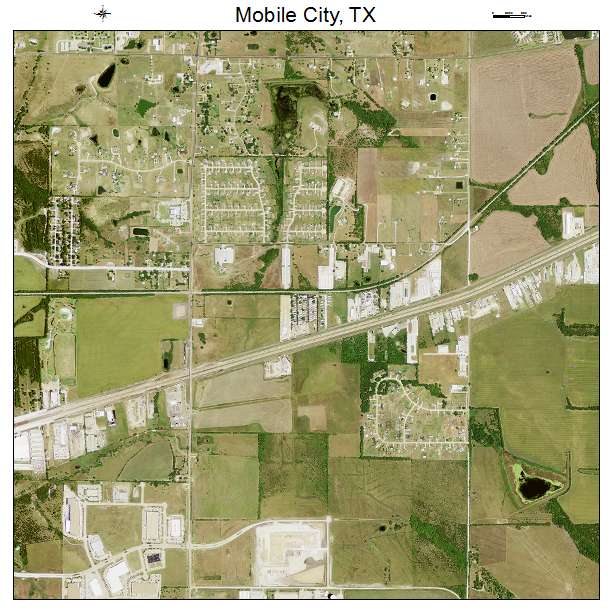 Mobile City, TX air photo map