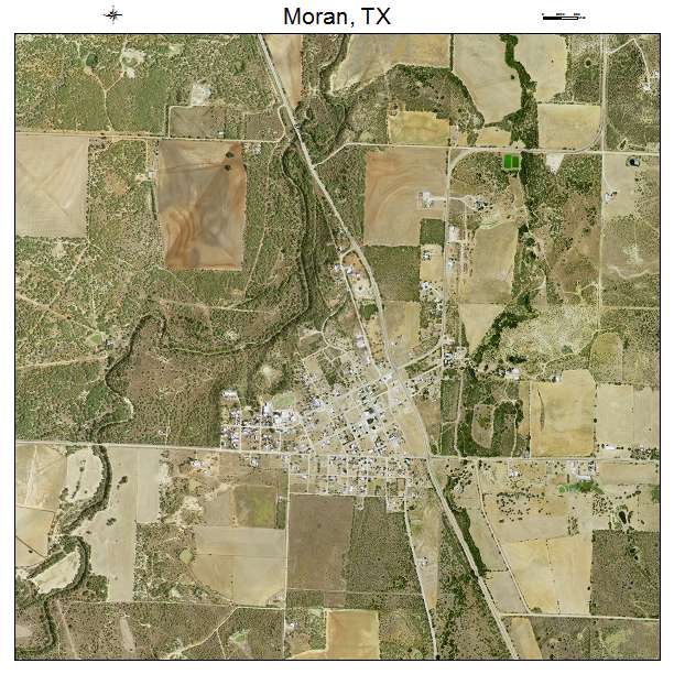 Moran, TX air photo map