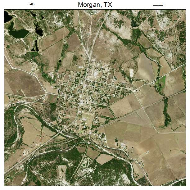 Morgan, TX air photo map