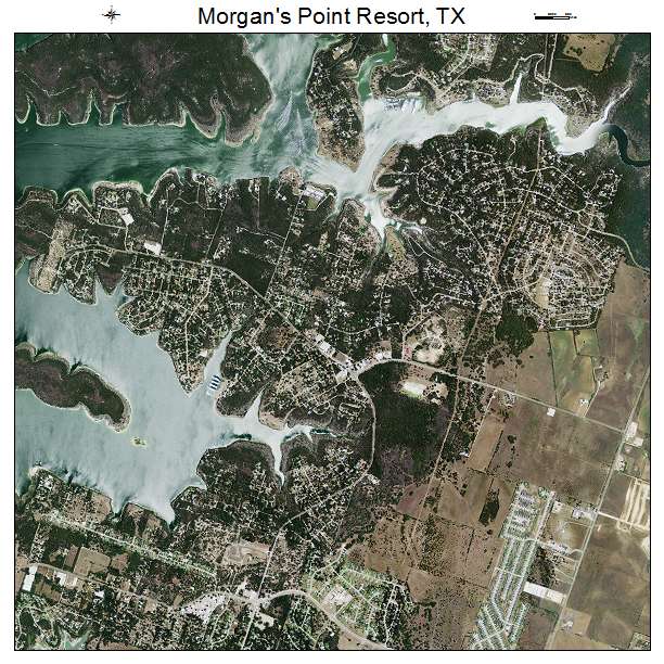 Morgans Point Resort, TX air photo map