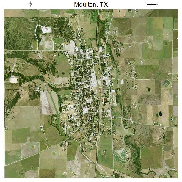 Moulton, TX air photo map