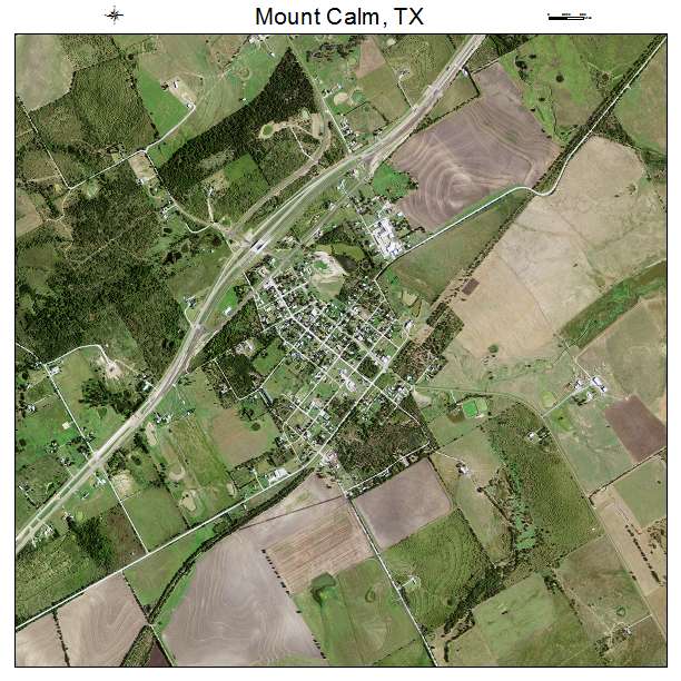 Mount Calm, TX air photo map