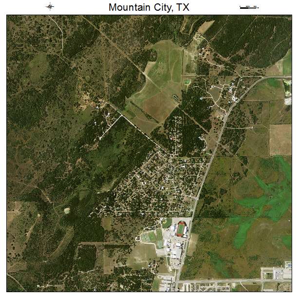 Mountain City, TX air photo map