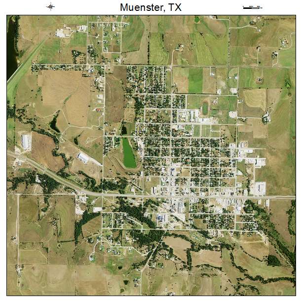 Muenster, TX air photo map