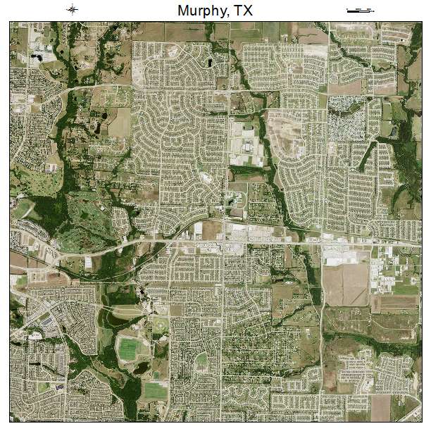 Murphy, TX air photo map