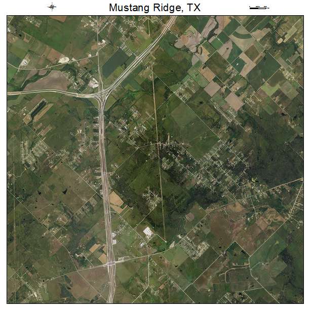 Mustang Ridge, TX air photo map
