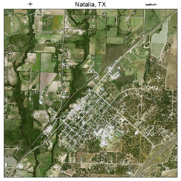 Natalia, TX air photo map