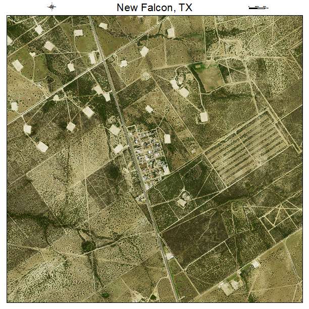 New Falcon, TX air photo map