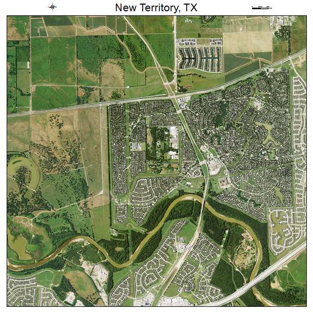 New Territory, TX air photo map