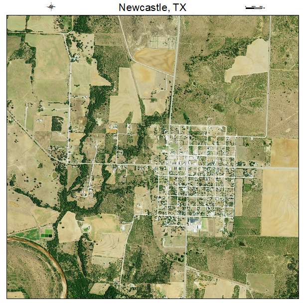 Newcastle, TX air photo map
